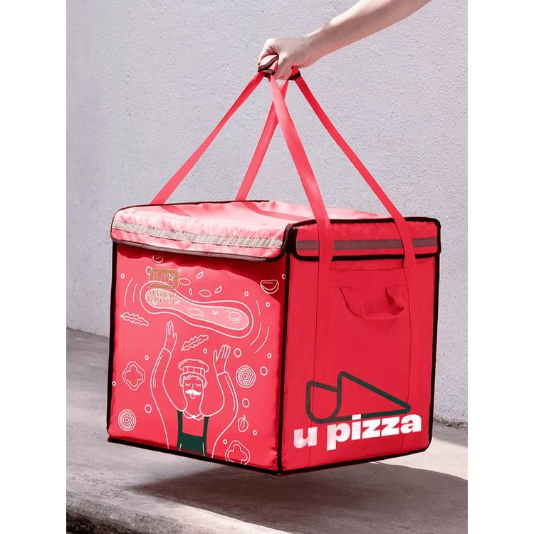 Фирменные водонепроницаемые нетканые термосумки-холодильники с застежкой-молнией, многоразовый рюкзак, изолированные термосумки для еды для пиццы