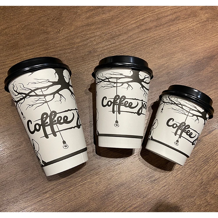 Биоразлагаемые одноразовые портативные напитки на вынос, 1 унция, 2 унции, 4 унции, 16 унций, 22 унции, жмых сахарного тростника, бумажная кофейная чашка с крышкой