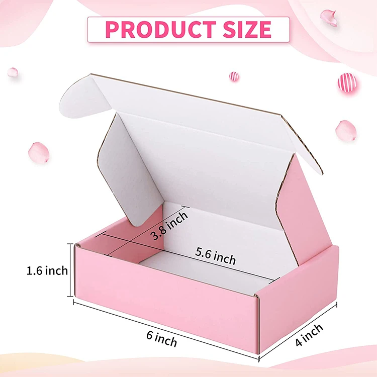 Изготовленная на заказ бумажная коробка белого цвета, складная транспортировочная коробка из гофрированной крафт-бумаги для одежды, розовая, черная, упаковочная почтовая коробка для одежды