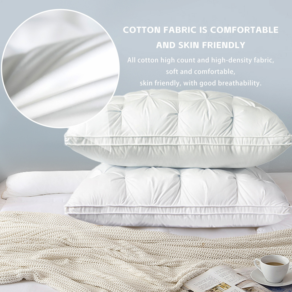 Подушки из натурального пера King/Queen Goose, моющиеся, высокоэластичные, бархатные, с перьями, витая подушка для отеля, дома