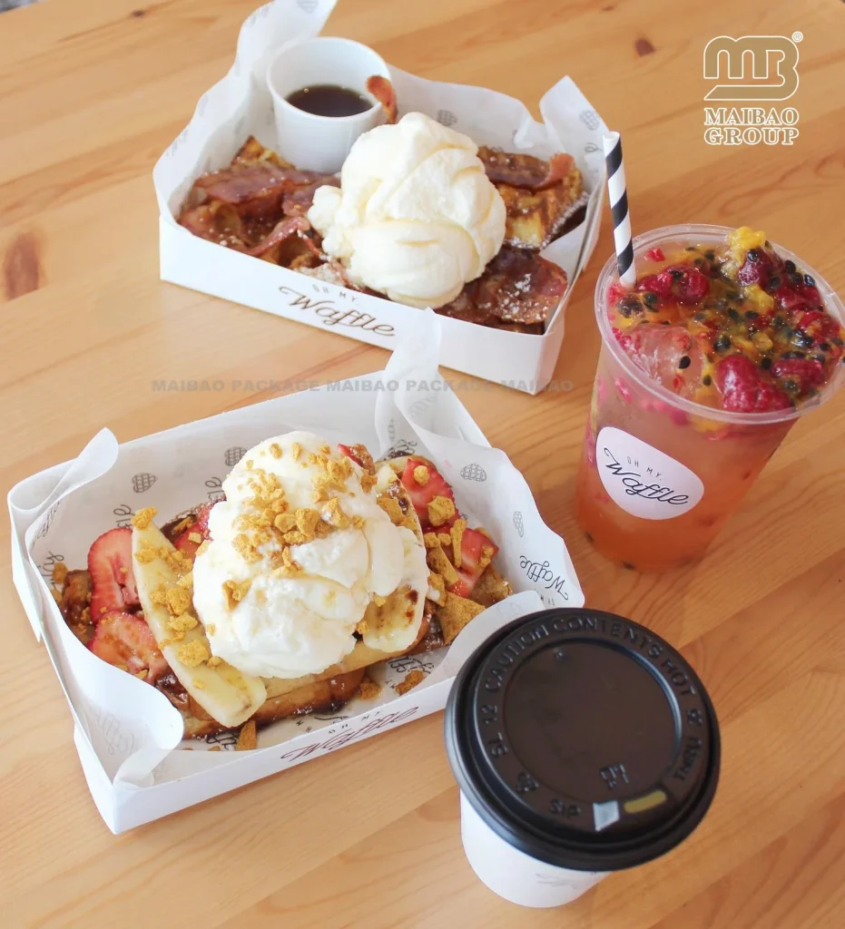 Коробка для вафельной упаковки, картонная бумага, ломтик пирога, коробка для печенья на десерт