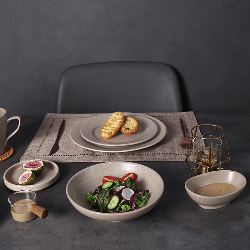Оптовая продажа, высококачественный обеденный набор, роскошная посуда для отеля, посуда, фарфоровые тарелки для ресторана