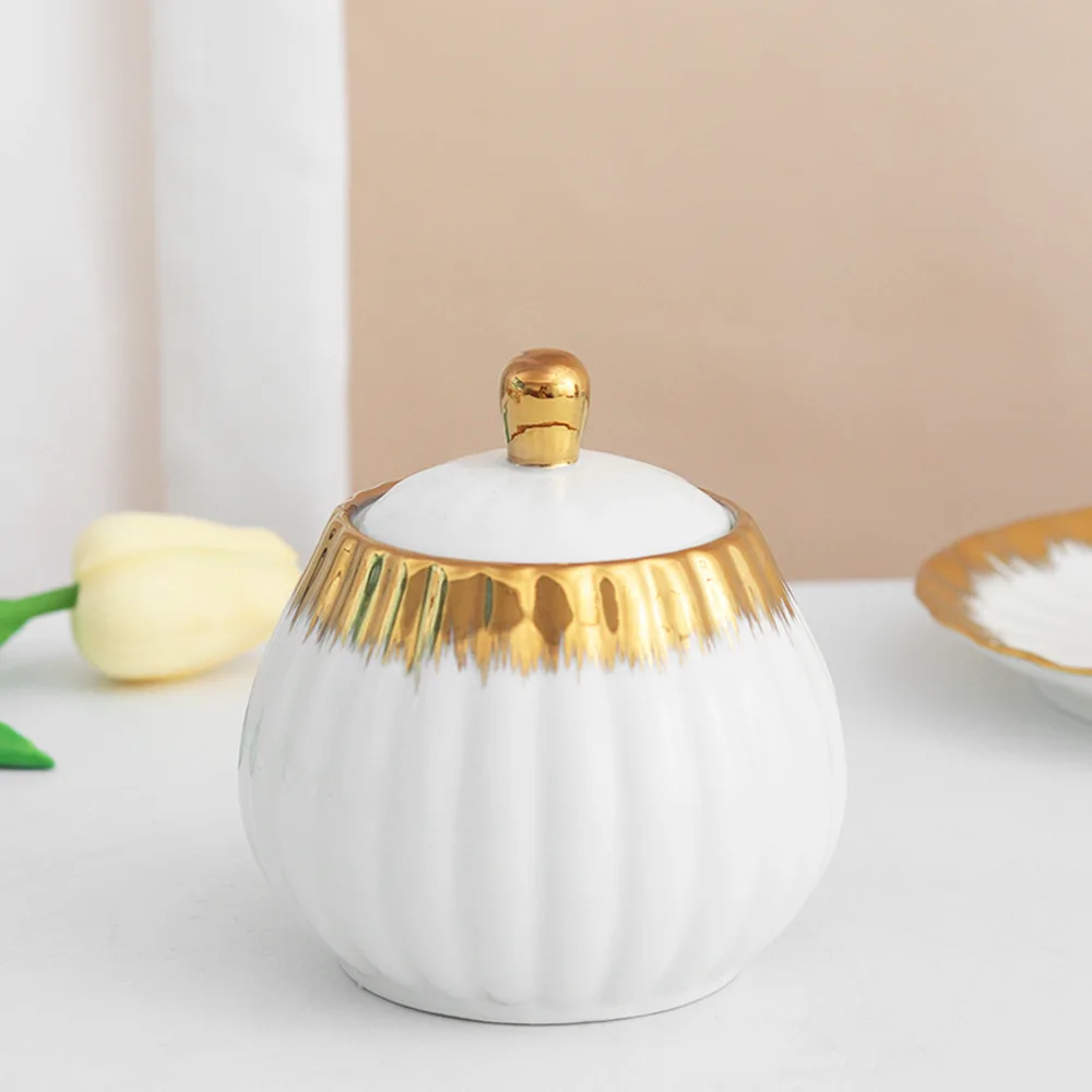 6 Pcs Nordic Porcelain Sugar Bowl Cup Pot Ceramic Mug Cup and Saucer Coffee Coffee Cup Set