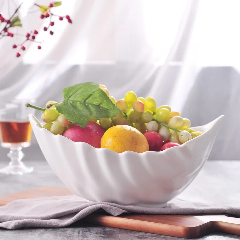 Large Fruit and Vegetable Shaped Ceramic Salad Bowl French Western Style Dishes & Plates