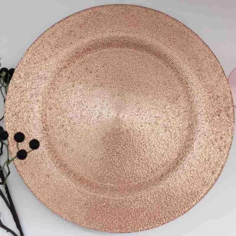 Стеклянные зарядные пластины с дизайном павлина 12 дюймов в красочном стиле для украшения стола для мероприятий