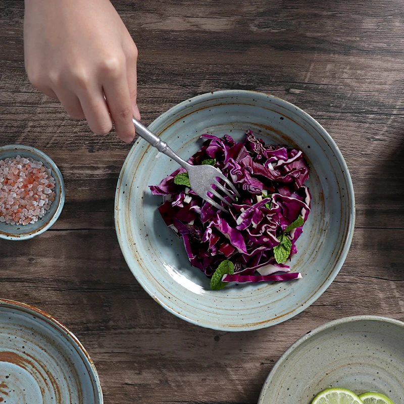 Фарфоровая тарелка и посуда Vaisselle Western Retro Piatto Flat Assiette Vaissell для ресторана, набор керамической посуды