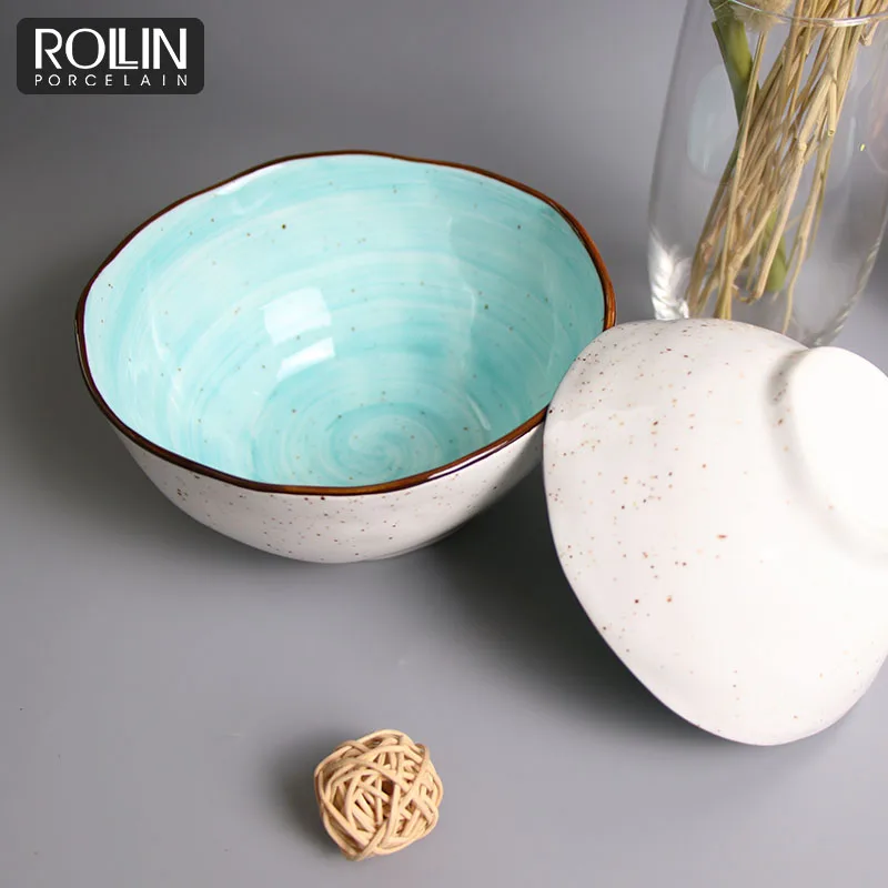 Фабрика Чаочжоу, перепродажа, обеденный набор для ресторана, супермаркета, светло-голубой фарфоровый набор, керамический обеденный набор для супермаркета