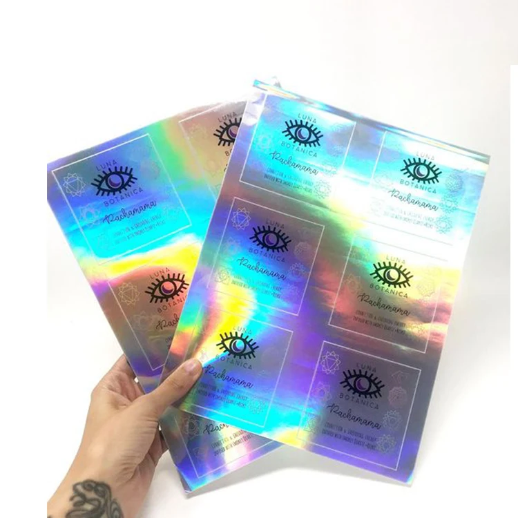 Пользовательская печатная листовая броска виниловая бумага водонепроницаемая лазерная алюминиевая фольга голограмма голограмма голограмма голографическая наклейка логотипа безопасности