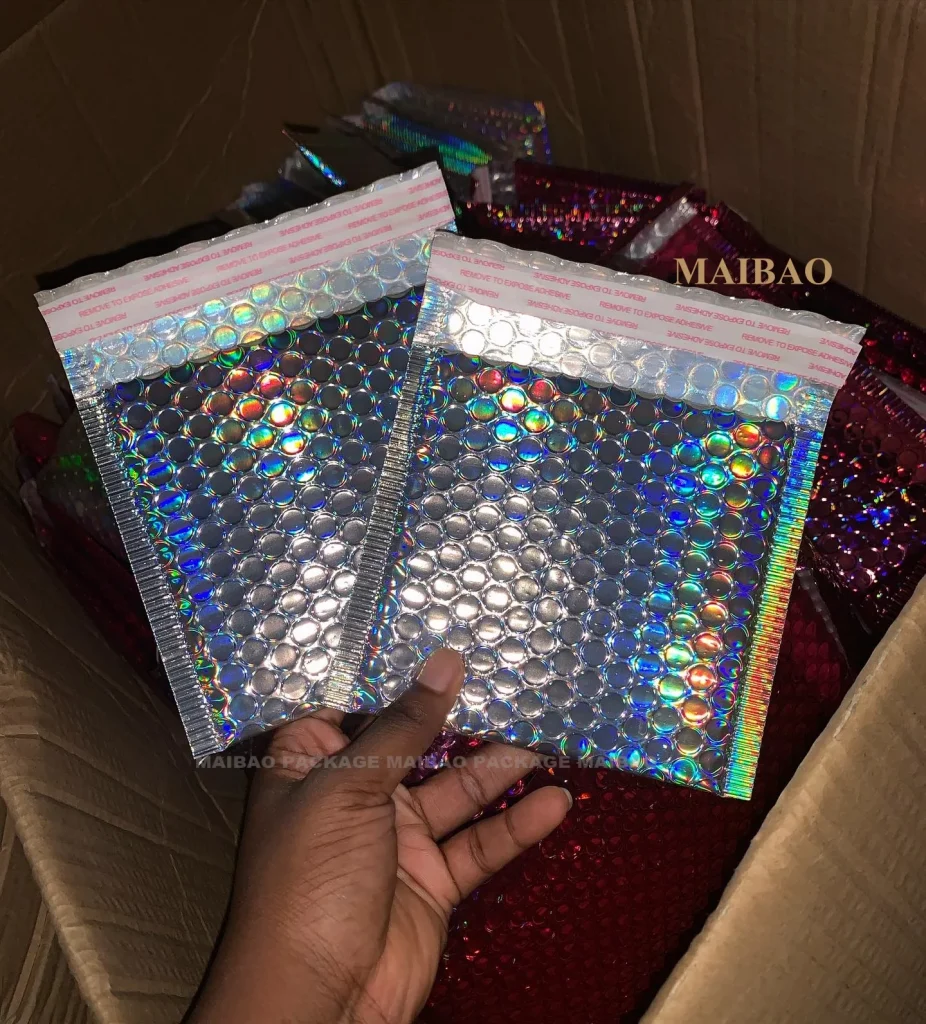 Пользовательский печатный логотип очень большой белый компостируемый доставка упаковки PLA Биоразлагаемые накладные конверты поли -почтовые пузырь