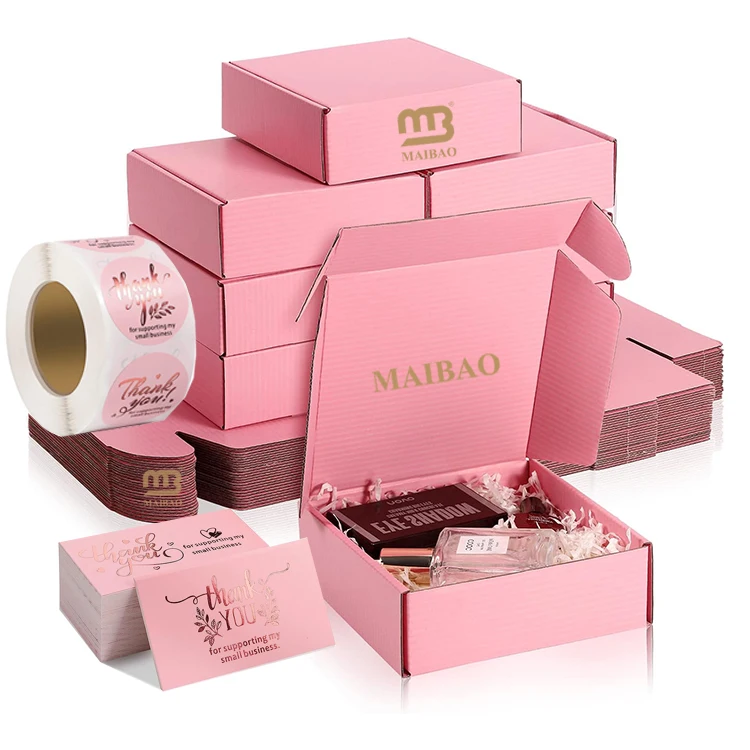 Изготовленные на заказ роскошные упаковочные коробки для розового парика с логотипом, частная марка, крафт-бумага, гофрированная упаковка для наращивания волос, доставка, почтовая коробка