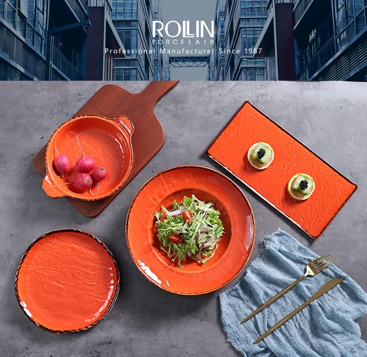 Набор тарелок и мисок Фарфоровые тарелки Набор сервировочной посуды Обеденные наборы для ресторана