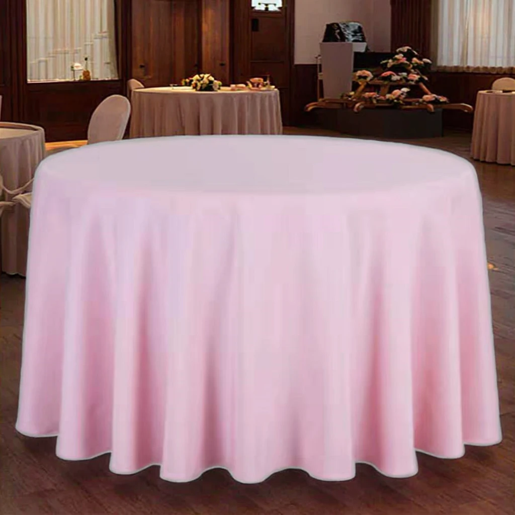 Гуанчжоу Свадебный ресторан Обеденная скатерть Круглая розовая крышка стола