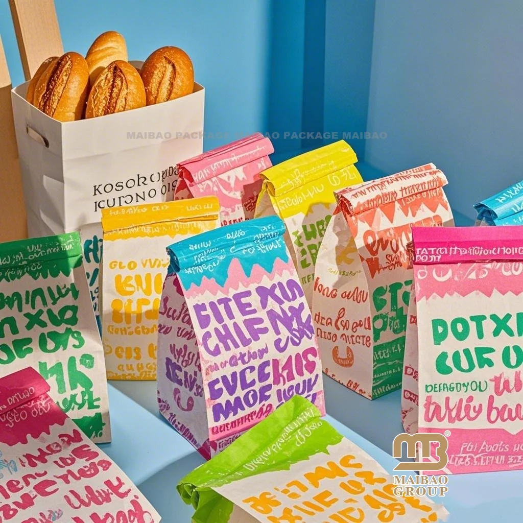 Экологически чистые многоразовые жиронепроницаемые пакеты с восковой подкладкой, крафт-бумажные пакеты для пищевых продуктов, маленькие сэндвич-пончики, упаковка для попкорна, хлеба, бумажные пакеты