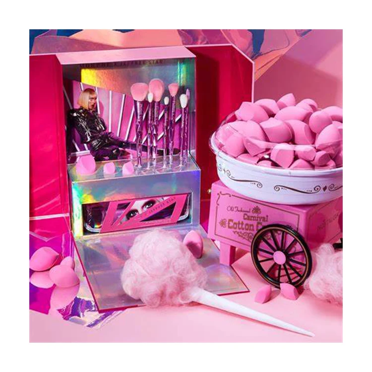 Розовый, черный, золотой, белый, красный, в полоску, квадратный, PR, подарочная упаковка для красоты, бумага, косметические румяна для макияжа, пустые коробки для румян