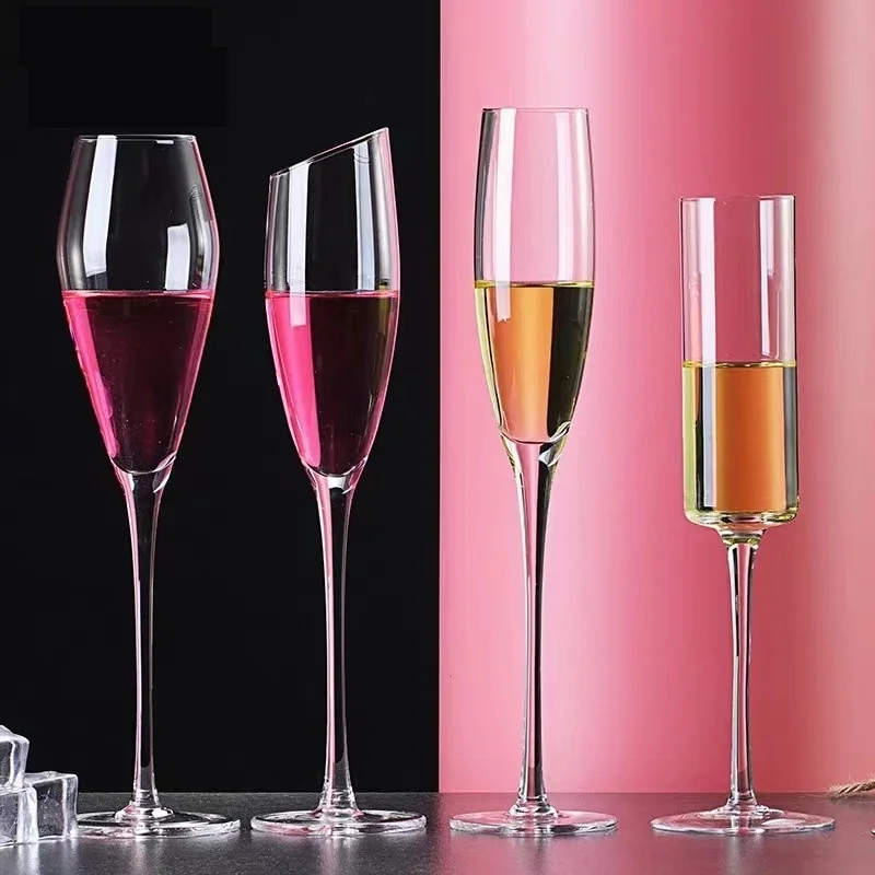 Европейский винтажный роскошный хрустальный набор бокалов для вина, прямые продажи с фабрики, прямые бокалы для шампанского для свадебных вечеринок