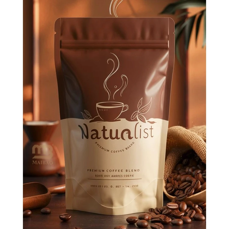 100 г 250 г 500 г 1 кг сумка с застежкой-молнией стоя, пищевые пакеты для кофе, закрывающаяся на заказ сумка для кофе с плоской нижней молнией, упаковка