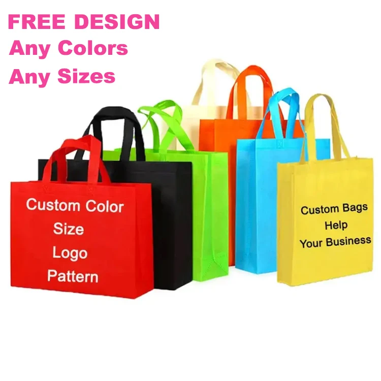 Рекламные устойчивые экологически чистые переработанные сумки из полипропиленовой ткани ультразвуковые нетканые сумки для покупок в супермаркете многоразовые продуктовые сумки