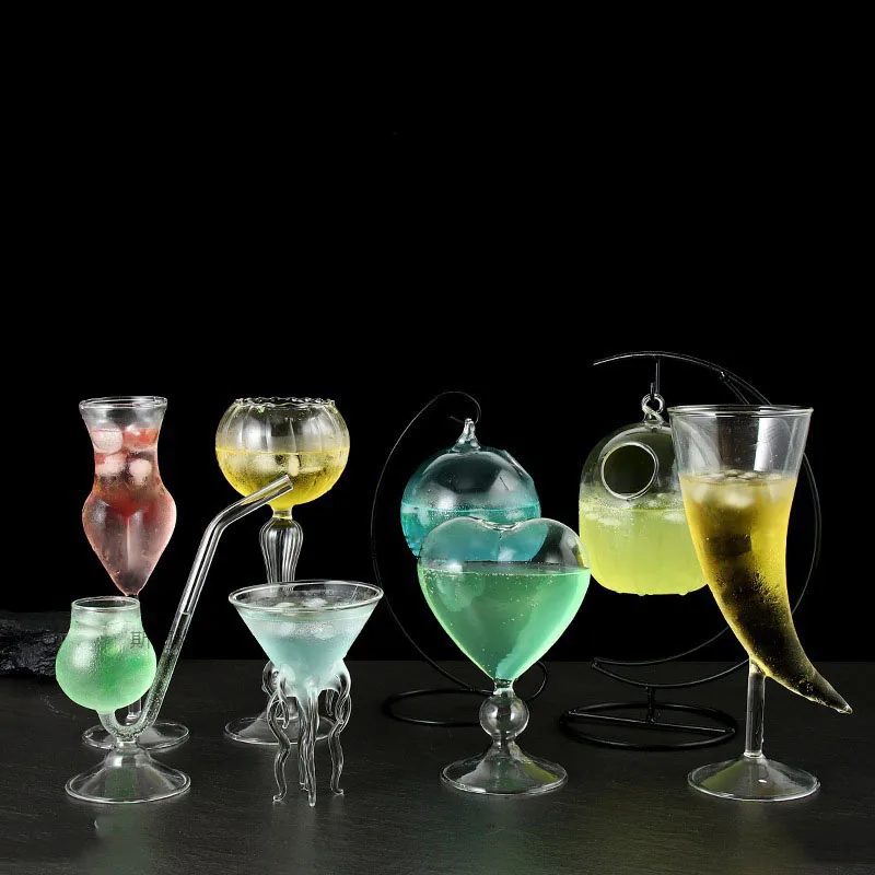 Creative Unique Fancy Cocktail Glasses Personalized Champagne Popular Drinks for Parties Including Whiskey Martini for Special
