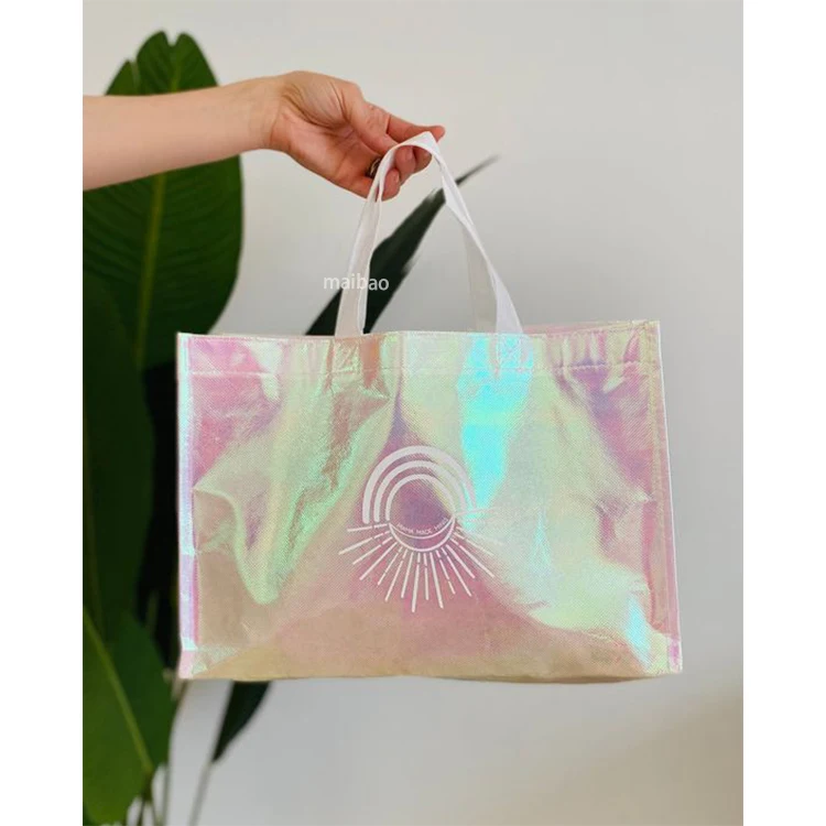 Оптовая продажа, индивидуальная печать, переработка одежды, подарочная сумка, лазерная упаковка, сумки, многоразовые ламинированные нетканые сумки для покупок