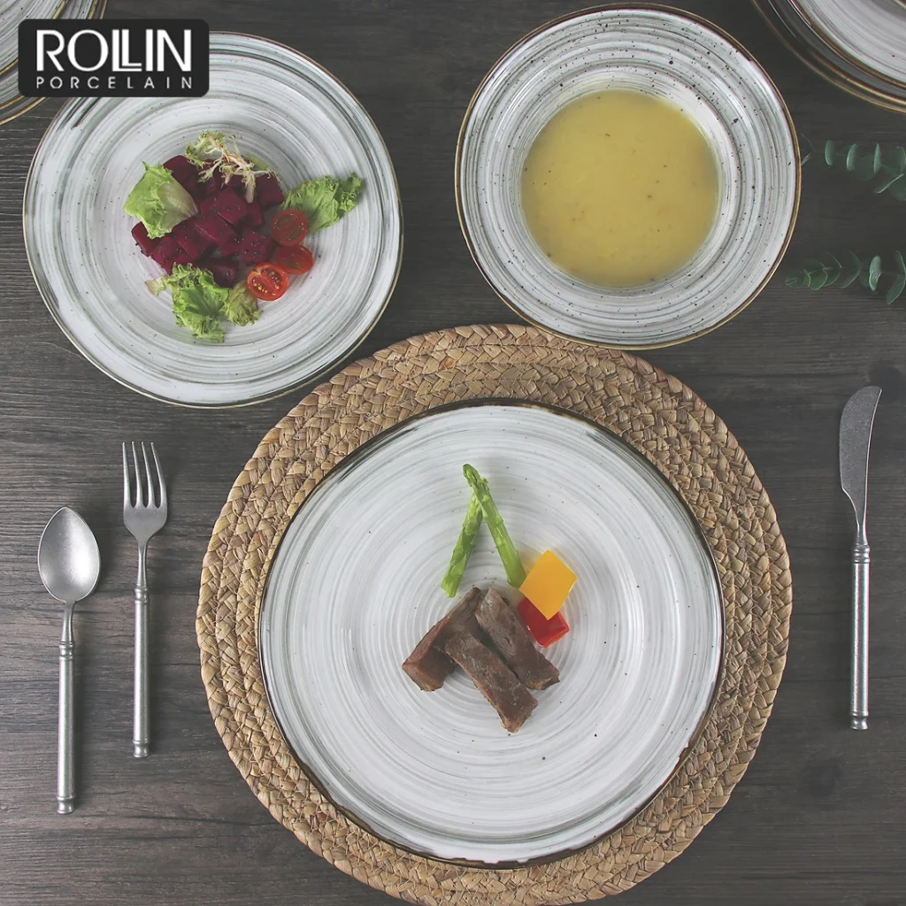 AB керамический класс, набор круглых керамических тарелок, оптовая продажа, набор керамической посуды из 16 предметов, Прямая цена с завода, набор столовой посуды