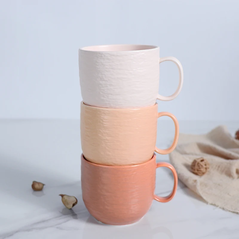 Уникальные розовые кофейные кружки, набор кружек на заказ для кафе, керамическая чашка для воды на 12 унций, керамическая кружка 360CC