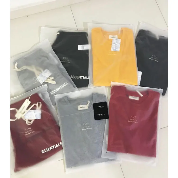 Биоразлагаемая пластиковая футболка с индивидуальным принтом, одежда, упаковка Ziplock для бикини, застежка-молния, матовая молния, полиэтиленовый пакет с вашим логотипом