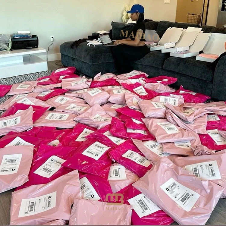 定制打印可生物降解塑料包装运输邮寄邮件邮资聚乙烯袋服装用超大型聚乙烯袋