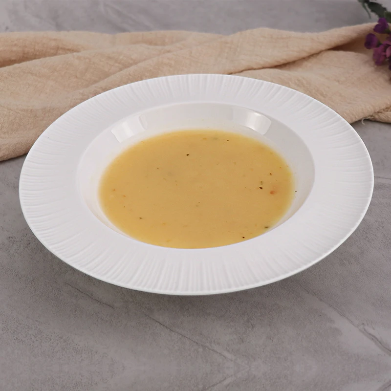 Керамические сервировочные тарелки для супа, поставщик ресторанов, отелей, тарелки для банкетного зала, изящная китайская оправа, новая современная китайская посуда для отелей