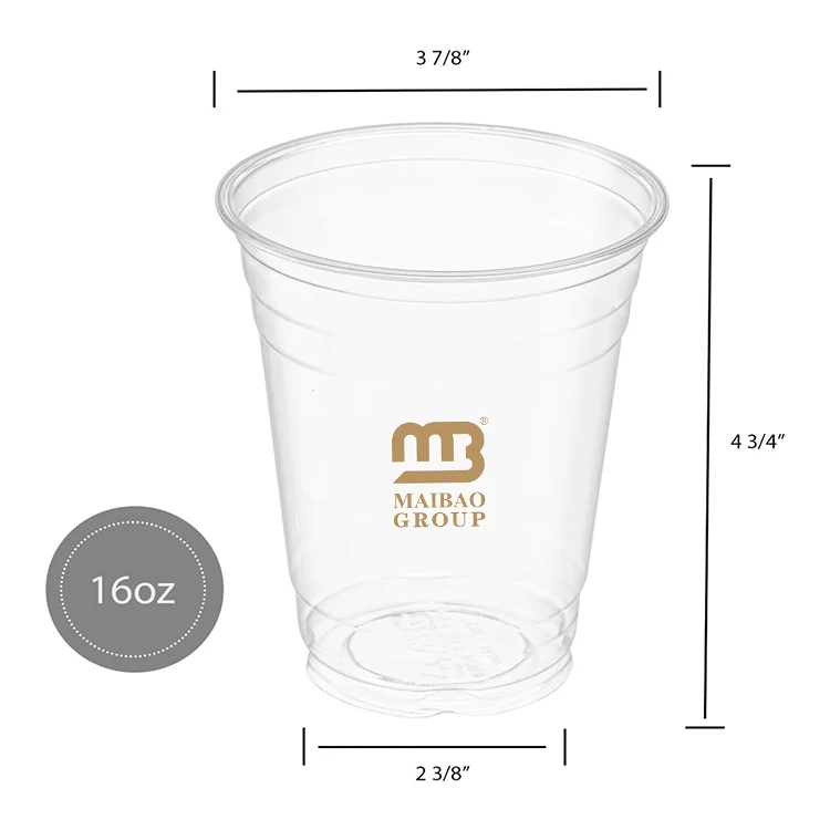 Оптовая продажа, 8 унций, 12 унций, 20 унций, 32 унции, 400 мл, 1000 мл, пластиковый стаканчик для кофе для домашних животных с крышкой, одноразовый пластиковый стаканчик для питья с крышкой, изготовленный на заказ