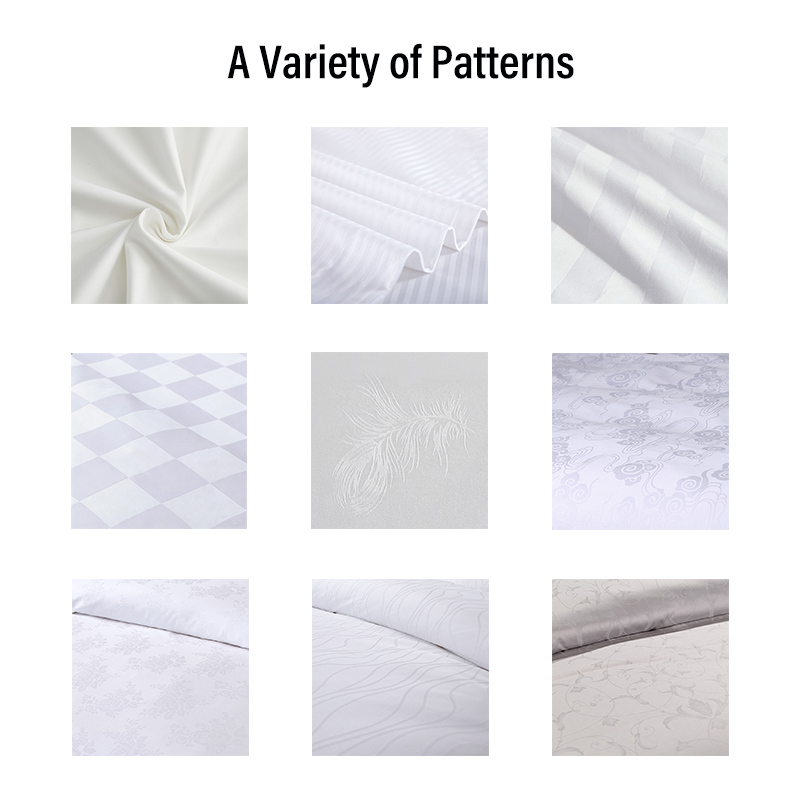 Χονδρική Πώληση 100% βαμβακερό σατέν Προσαρμοσμένο σεντόνια ξενοδοχείου Σετ κλινοσκεπασμάτων 4 τεμαχίων