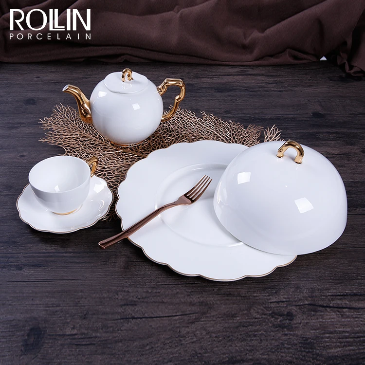 Поставки для отелей, новый дизайн, тонкие фарфоровые тарелки из костяного фарфора, посуда для отелей и ресторанов