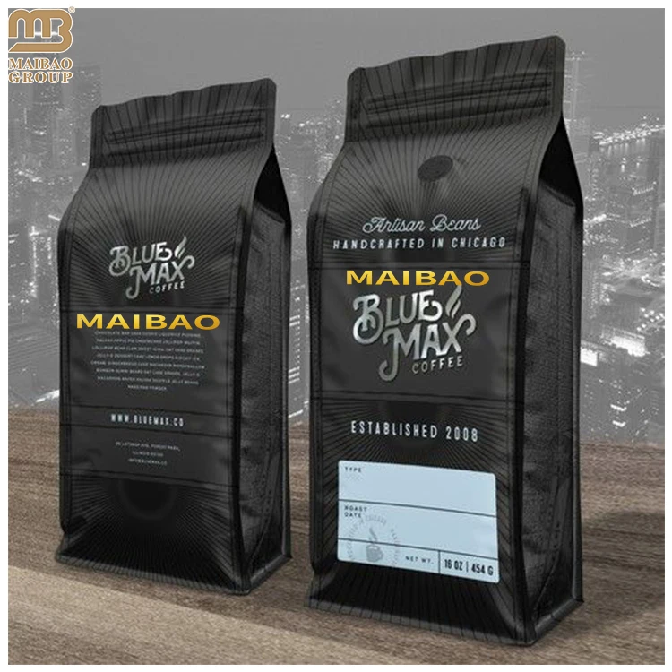 Пакеты для кофе с принтом на заказ, 250 г, 500 г, 1 кг, 5 фунтов, пакеты для упаковки кофе с плоским дном и застежкой-молнией на клапане, алюминиевый пластиковый пакетик для кофе, чая