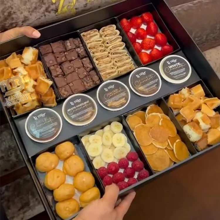 Пользовательские роскошные магнитные бумажные картонные коробки для пахлавы с сухофруктами и датами, упаковка для шоколадных конфет, подарочная коробка для Рамадана Ид