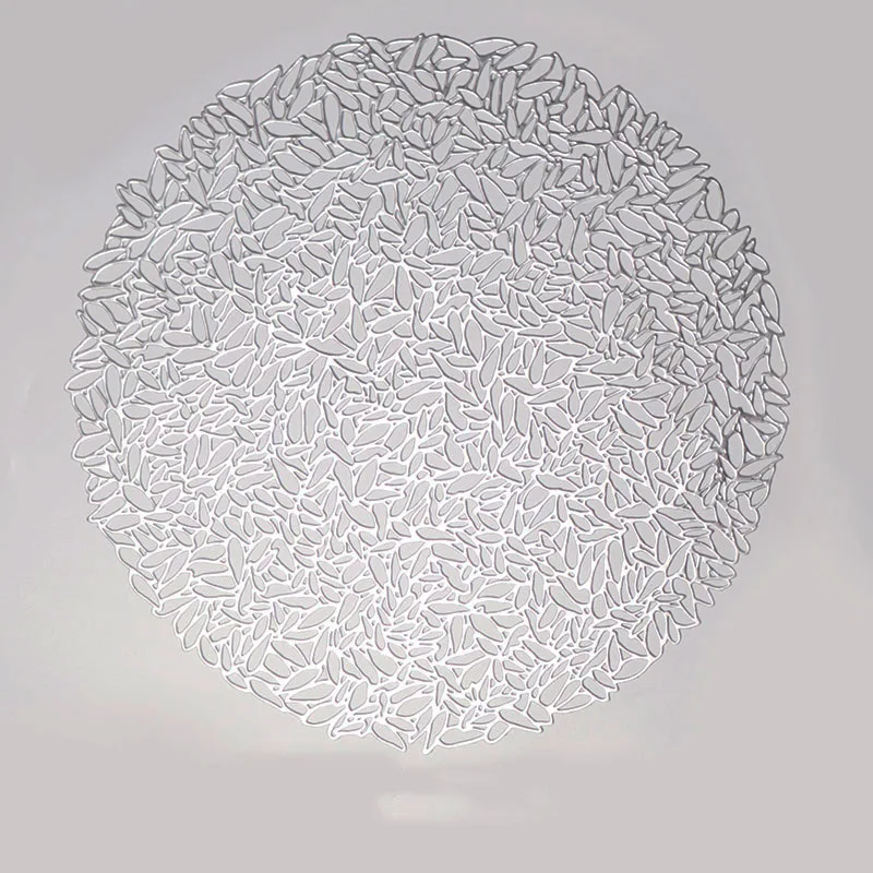 Ресторан-отель Поставщик оптовая продажа свадебных ПВХ круглые моющиеся коврики из ротанга для обеденного стола Изоляционные коврики для столов в отеле