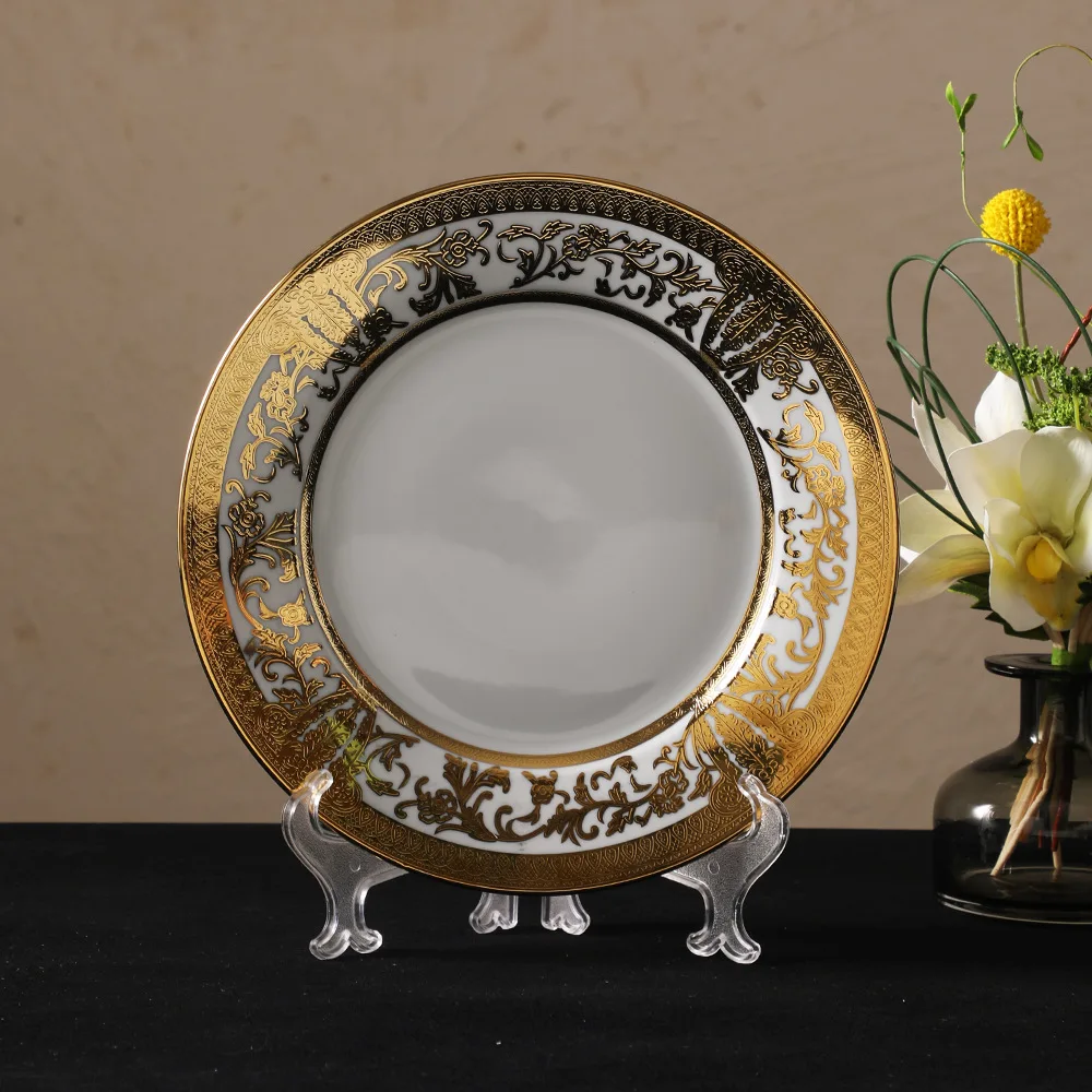 Роскошный набор ближневосточной золотой керамической посуды для свадеб и особых случаев