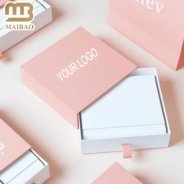 Индивидуальный дизайн Ваш собственный логотип Ящик Картонный бутик Упаковочная коробка для доставки Роскошная почтовая упаковка Упаковка для ювелирных изделий Серьги Подарочные коробки