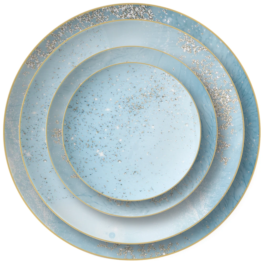 Посуда для Horeca, посуда с логотипом, синяя керамическая посуда для ресторана, столовая посуда, фарфоровая тарелка