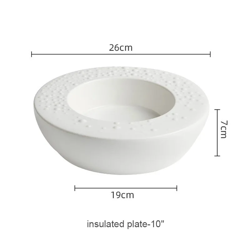 Hotel Thermal Insulation Deep Luxury Tableware Restaurant Artistic Conception Ceramic Salad Serving Dishes for Catering