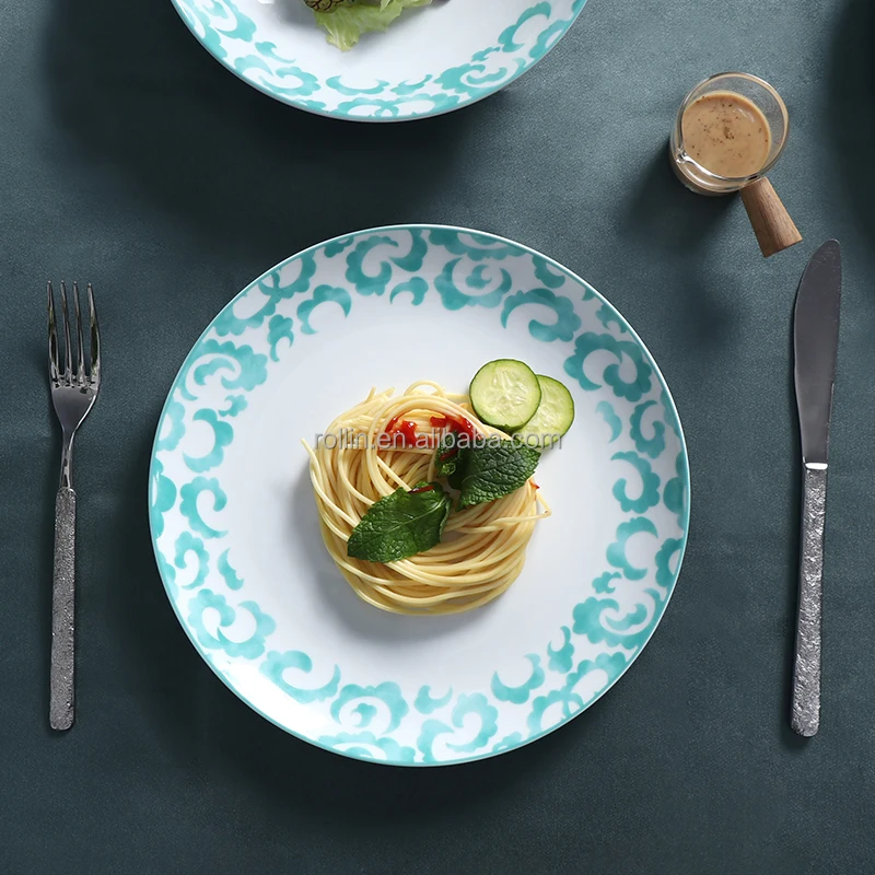 Наборы тарелок Роскошный набор керамической посуды Рождественская керамика на 12 человек Домашняя фарфоровая посуда для ужина Белая посуда