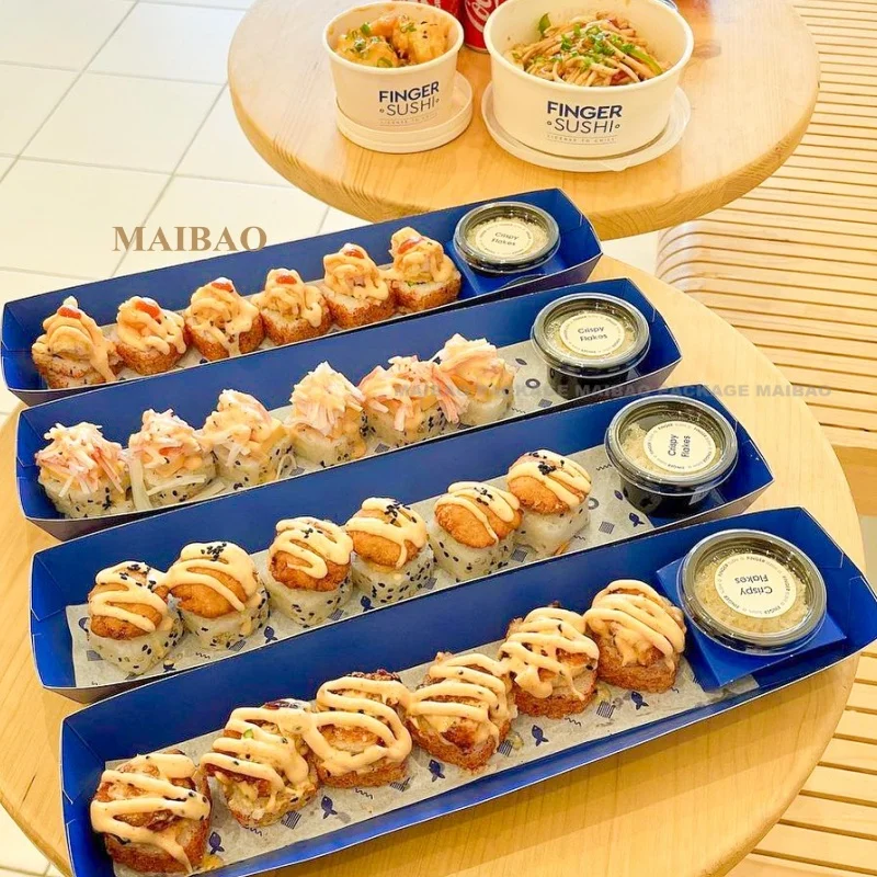 Изготовленная на заказ японская коробка для суши, контейнер для еды, отсек для суши, коробка для бенто, доставка в ресторан, коробка для суши, большая коробка на вынос