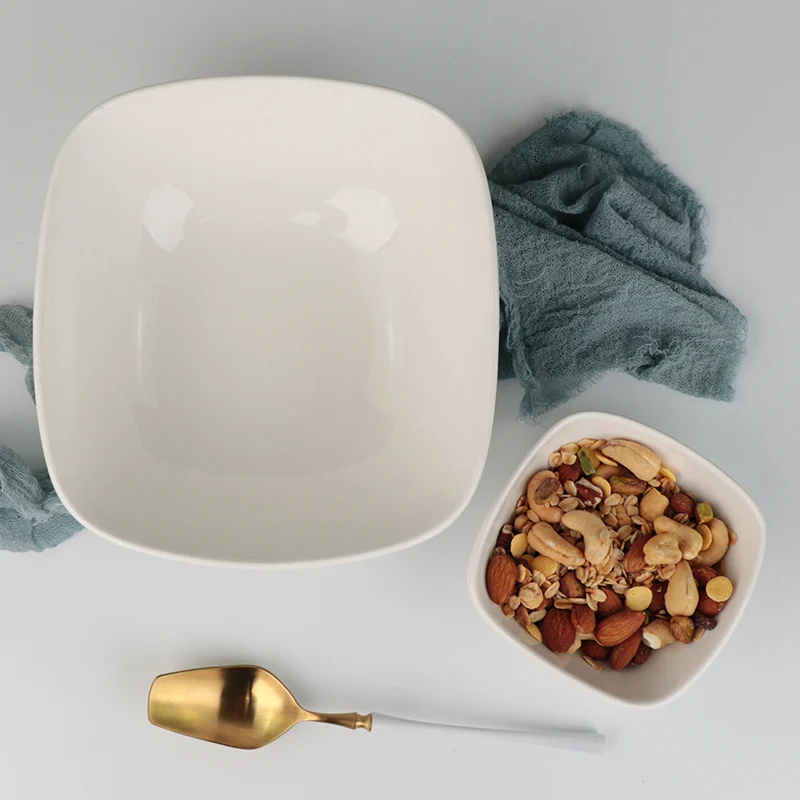 Японский стиль, изысканный китайский корейский винтажный стиль, квадратная чаша для рамэна, фарфор