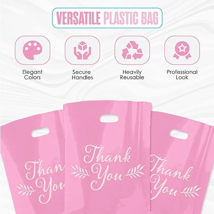 Оптовые дешевые белые высечки подарочные пакеты в розницу пластиковые сумки для покупок с ручкой эко пластиковые пакеты для бутика