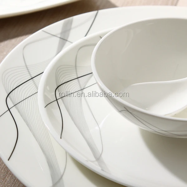 Наборы тарелок для отелей, набор керамической посуды, роскошные сервизы, посуда высокого качества для 5-звездочного отеля
