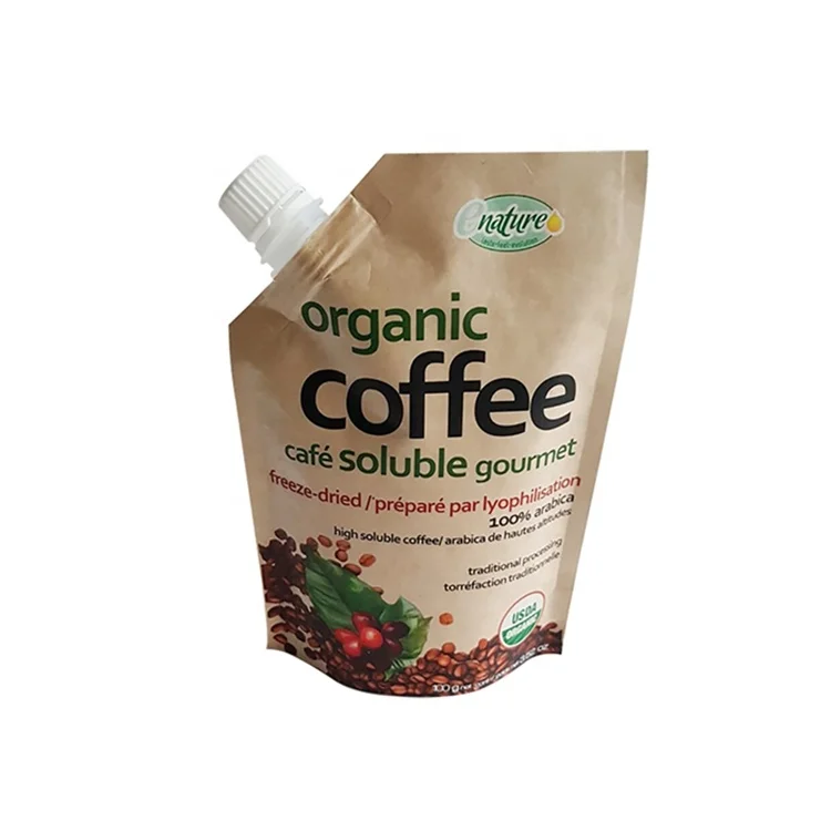 Пользовательский экологически чистый устойчивый жидкий напиток Упаковка. Разлагаемая пакетная сумка Bibodable Brown Kraft Bap