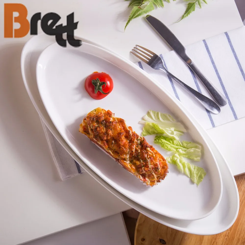 Японская овальная тарелка для гостей, ресторанная плоская овальная тарелка в форме рыбы, обеденная тарелка для ресторана, отеля, мероприятий, свадьбы