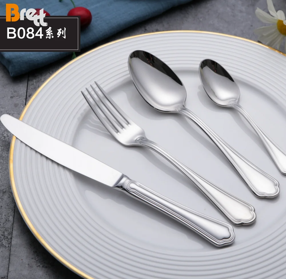 Б/у ресторанная свадебная ложка для салата, вилка, винтажные посеребренные столовые приборы, оптовая продажа