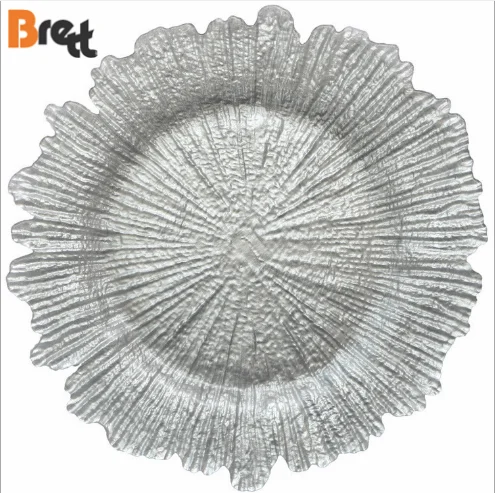 Стеклянный материал и экологичность. Плата для зарядки рифа. Золото, серебро, красный, синий, розовый.