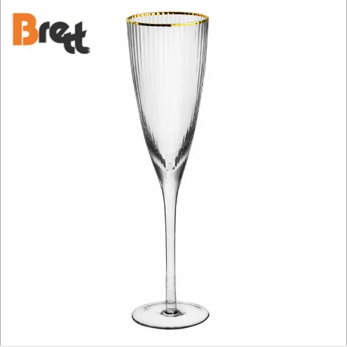 Гуанчжоу Лучшие бренды стеклянной посуды Хрустальный бокал для вина Стеклянная чашка для пива, сока и воды с золотой оправой Серебряная оправа