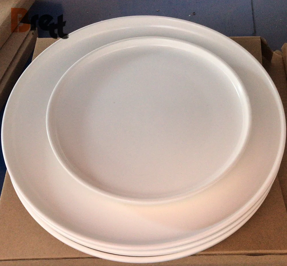 Скандинавские ресторанные миски по индивидуальному заказу, 6-дюймовые керамические белые тарелки для пиццы, круглые 8-дюймовые 10-дюймовые тарелки для стейка