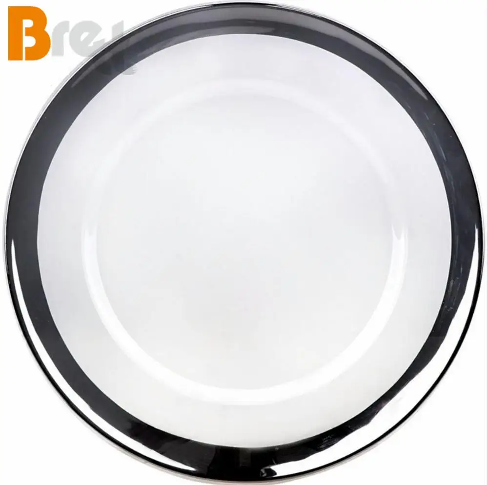 Свадебная помолвка с золотой оправой, стеклянная пластина для зарядного устройства, украшение